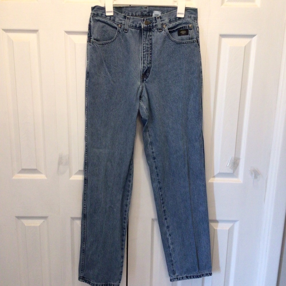 VTG Harley Davidson Mens Traditional Medium Wash Straight Leg Jeans 34x34 (J2)